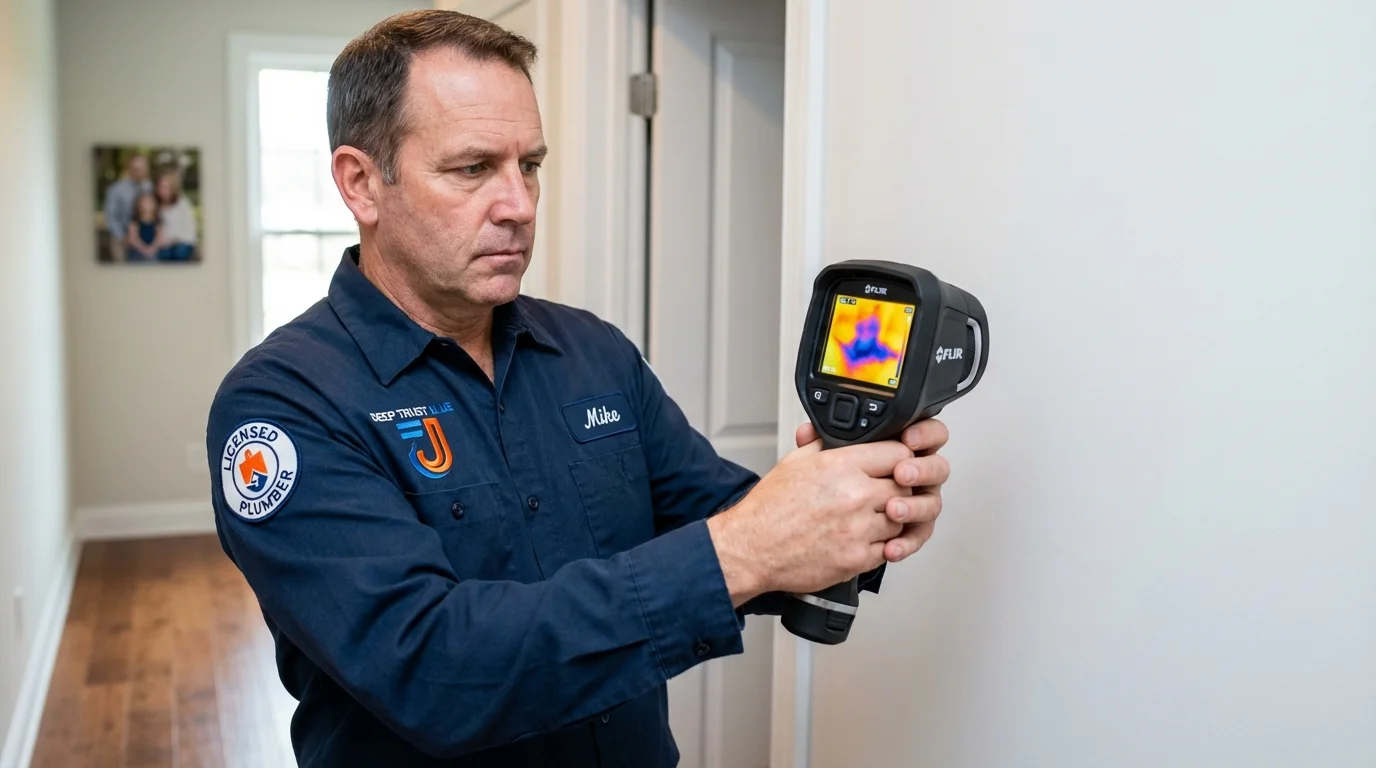 Thermal imaging leak detection by Johns Plumbing LLC in Howard Lake